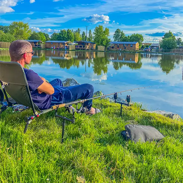camping pitch for an angler
