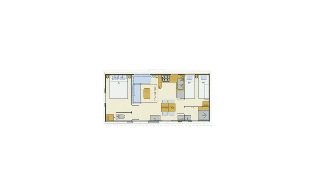Mobil home Confort 2 Ch. 4 Pers.