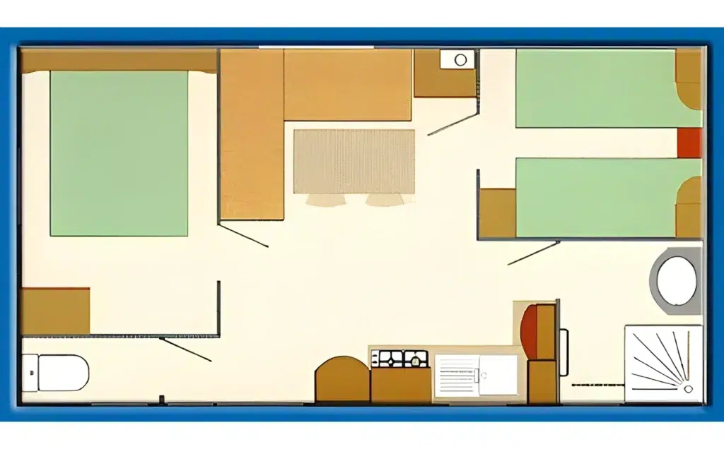 Mobil home Confort 2 Ch. 4 Pers.