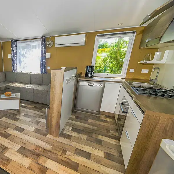 mobil home avec cuisine equipee