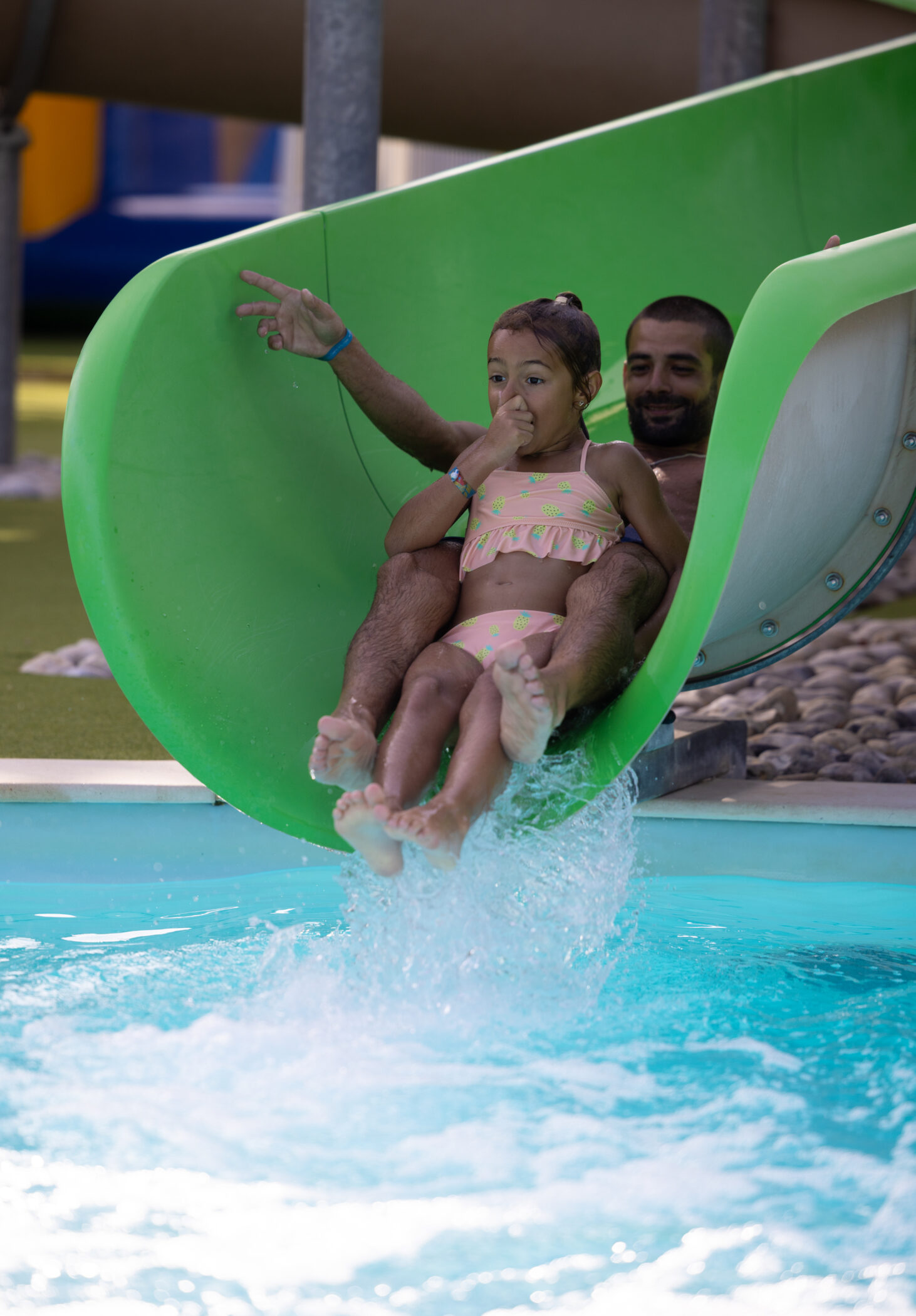 water slide at the campsite near Puy du Fou in Vendée