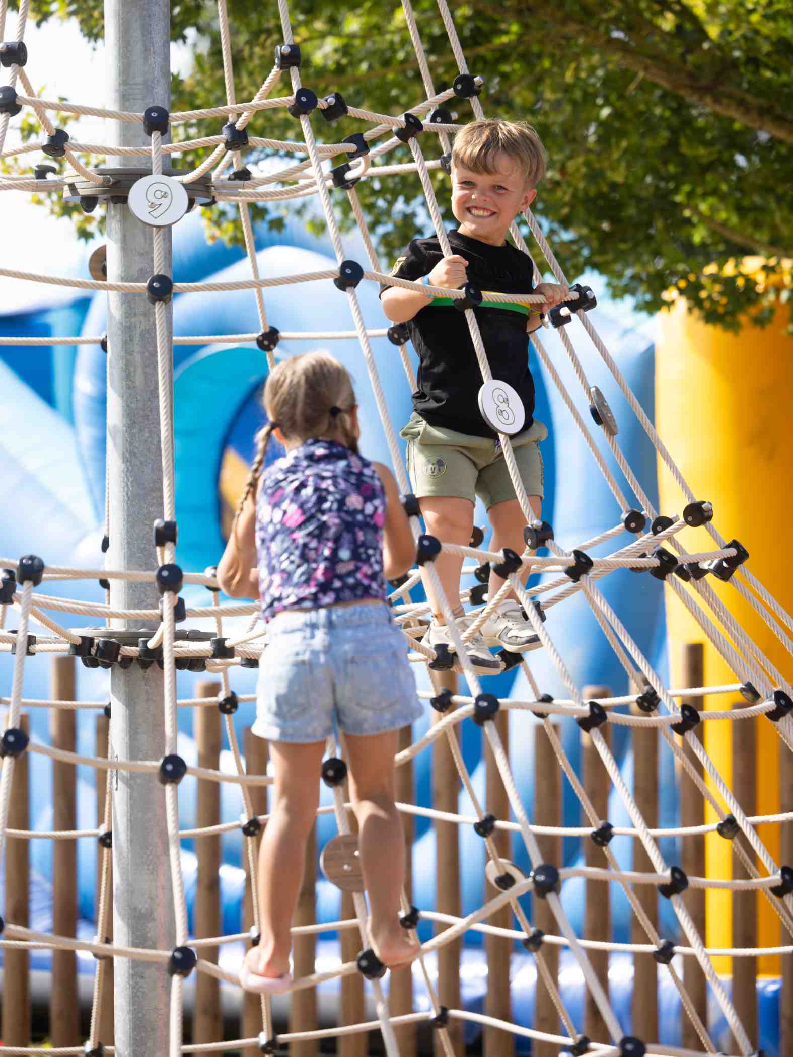 children's play area at the campsite