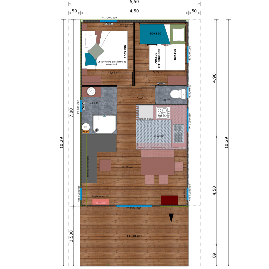Lodge Détente – 2 Ch. 4/5 Pers.